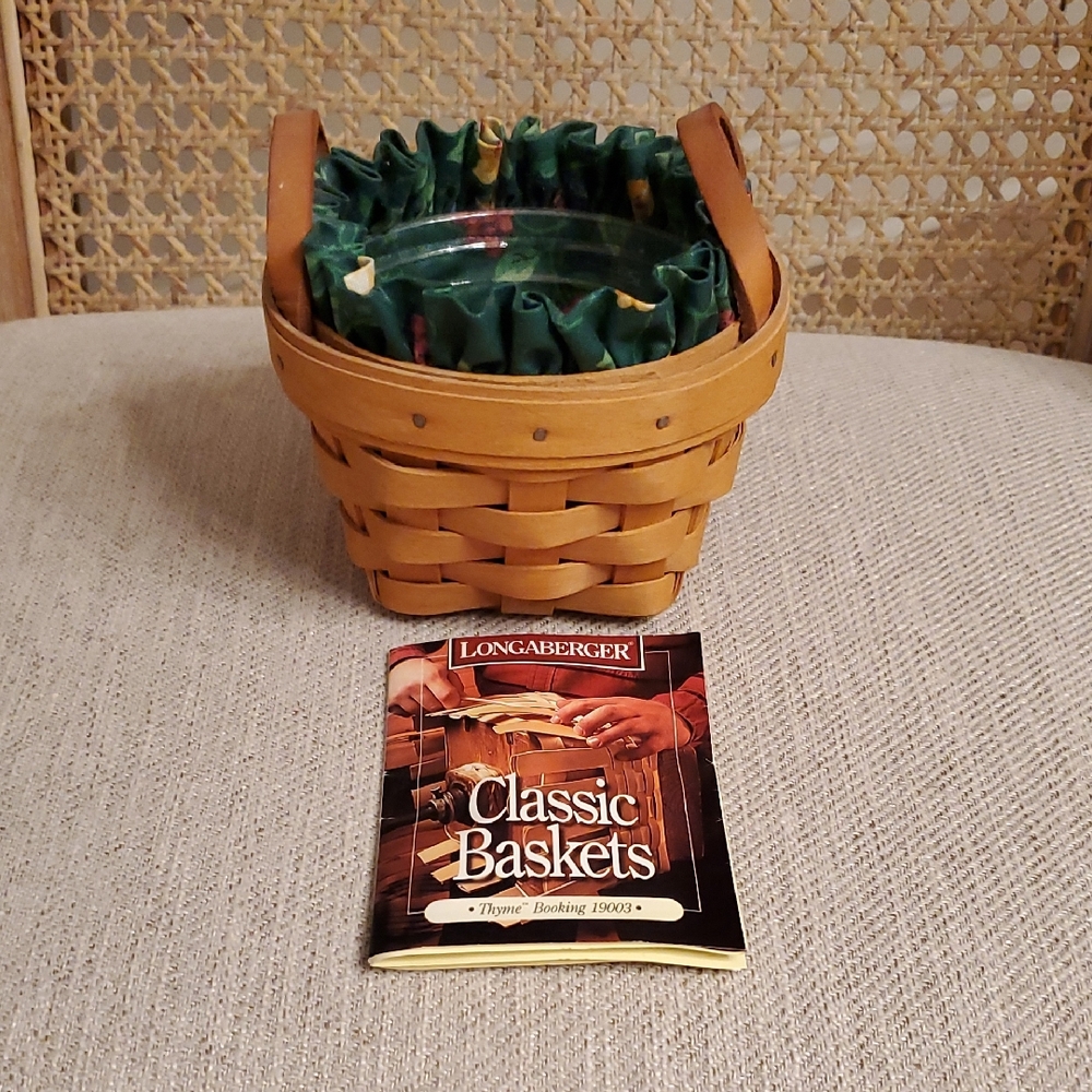 Longaberger Thyme Booking Basket Set 1997